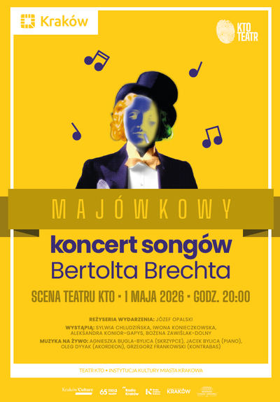 Plakat wydarzenia:  Majówkowy koncert songów Bertolta Brechta 